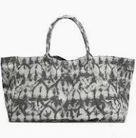 Alo Yoga Gray Tie Dye Logo Tote Bag NWT Large Canvas Shopper